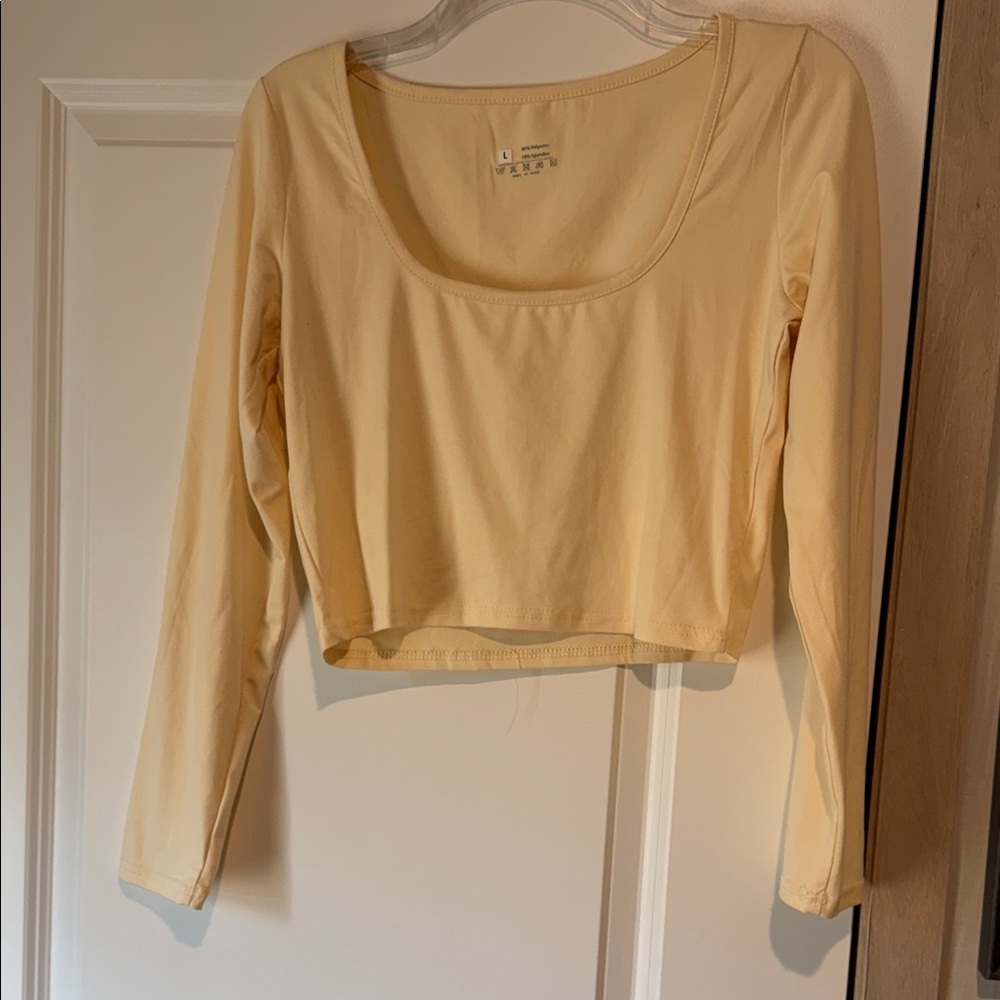 Women's Cream Long Sleeve Top